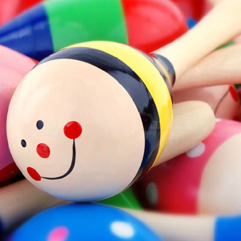New Fashion Wooden Maraca Toy Child Baby Shaker Musical Party Favor 4