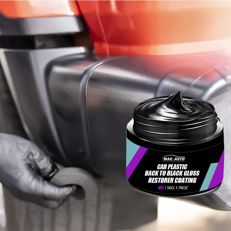 Car Plastic Restorer, Back to Black Gloss Renewal Wax Coating Agent, Auto Interior Leather & Panel Polish Repair