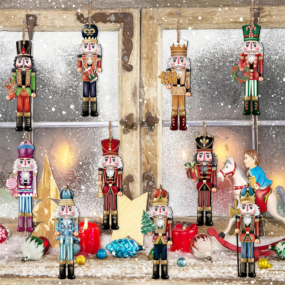 Christmas Nutcracker Soldier Wooden Pendant Ornament For Xmas Tree Navidad Decoration For Home 2