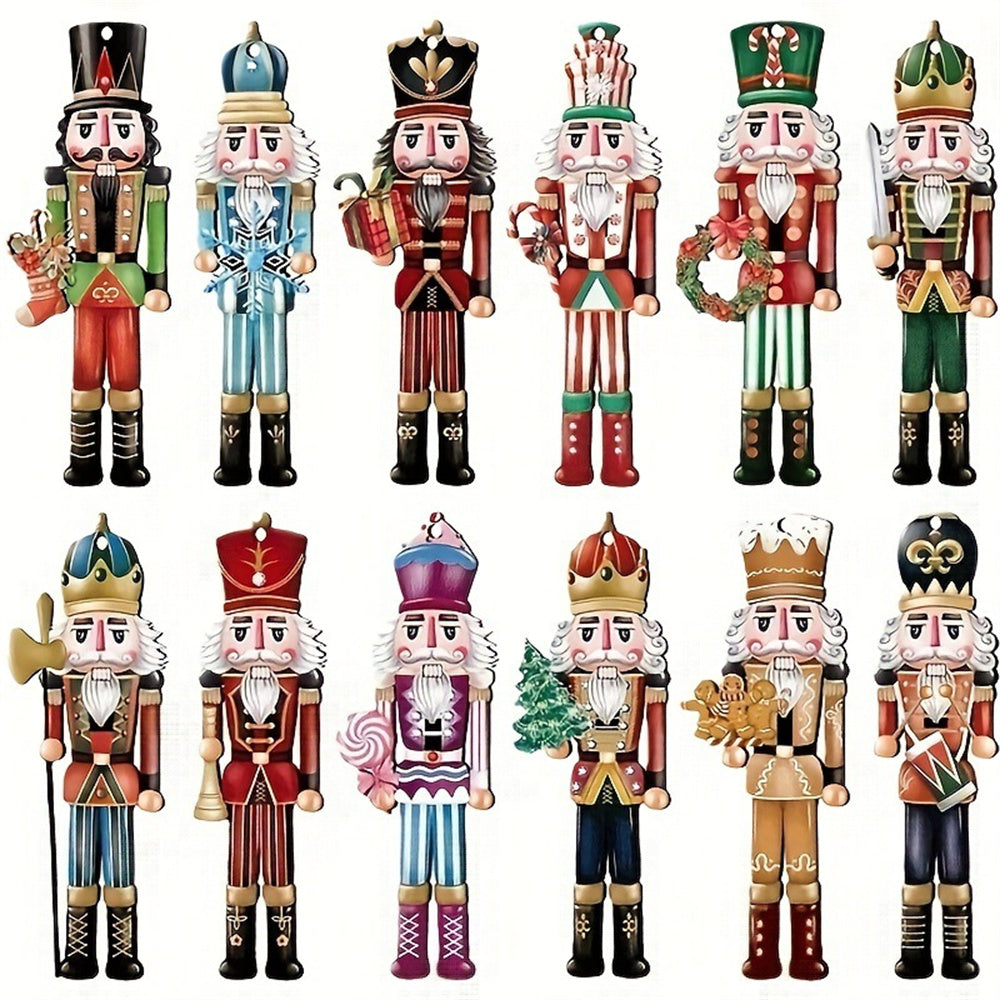 Christmas Nutcracker Soldier Wooden Pendant Ornament For Xmas Tree Navidad Decoration For Home 3