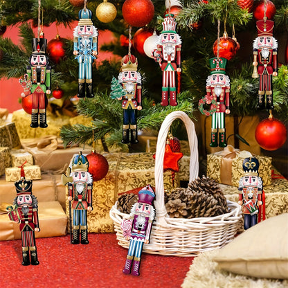Christmas Nutcracker Soldier Wooden Pendant Ornament For Xmas Tree Navidad Decoration For Home 4