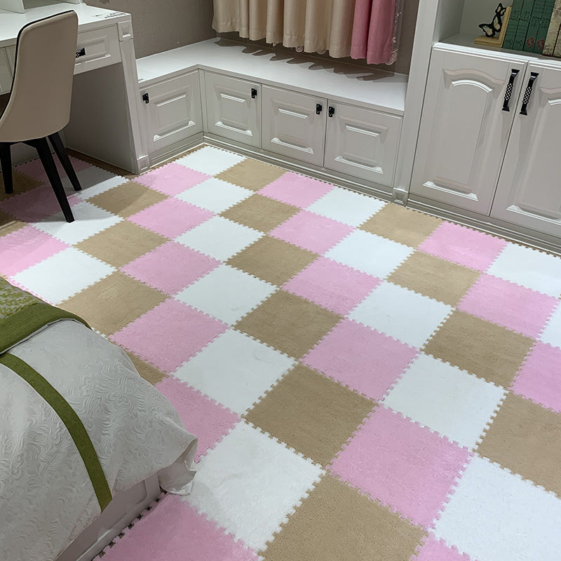 Childrens Carpet Interlocking Exercise Tiles Soft Plush Baby Play Mat EVA Foam Rug 2