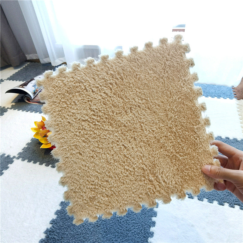 Childrens Carpet Interlocking Exercise Tiles Soft Plush Baby Play Mat EVA Foam Rug 7