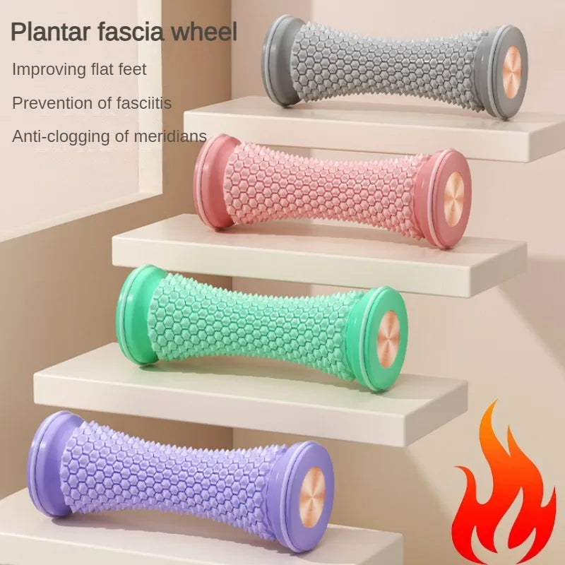 Manual Foot Massager Roller, Plastic Plantar Fascia Roller for Muscle Relaxation and Yoga Care