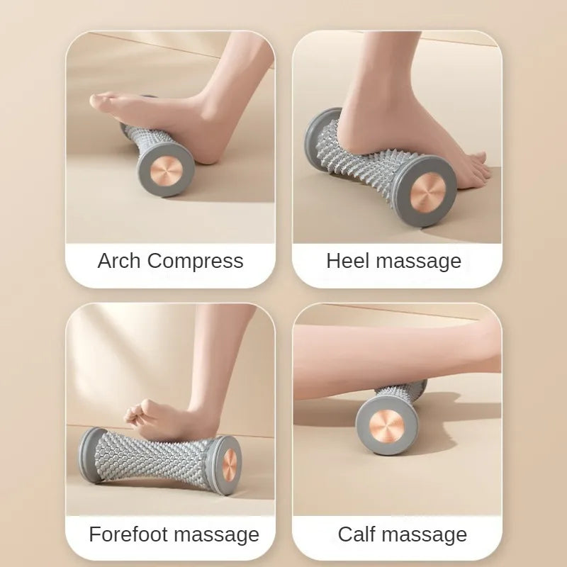 Manual Foot Massager Roller, Plastic Plantar Fascia Roller for Muscle Relaxation and Yoga Care