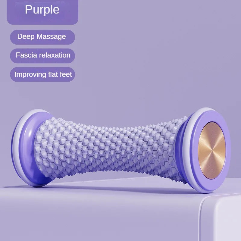Manual Foot Massager Roller, Plastic Plantar Fascia Roller for Muscle Relaxation and Yoga Care