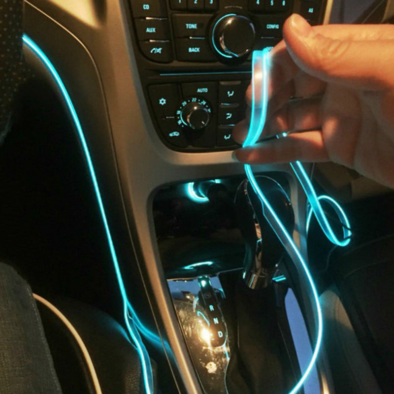 Car Interior LED Strip , Flexible Cold Light Line Tube, Auto Decoration USB Ambient Lamp