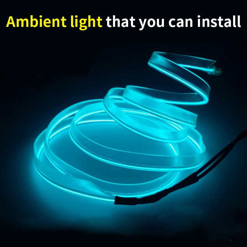 Car Interior LED Strip , Flexible Cold Light Line Tube, Auto Decoration USB Ambient Lamp