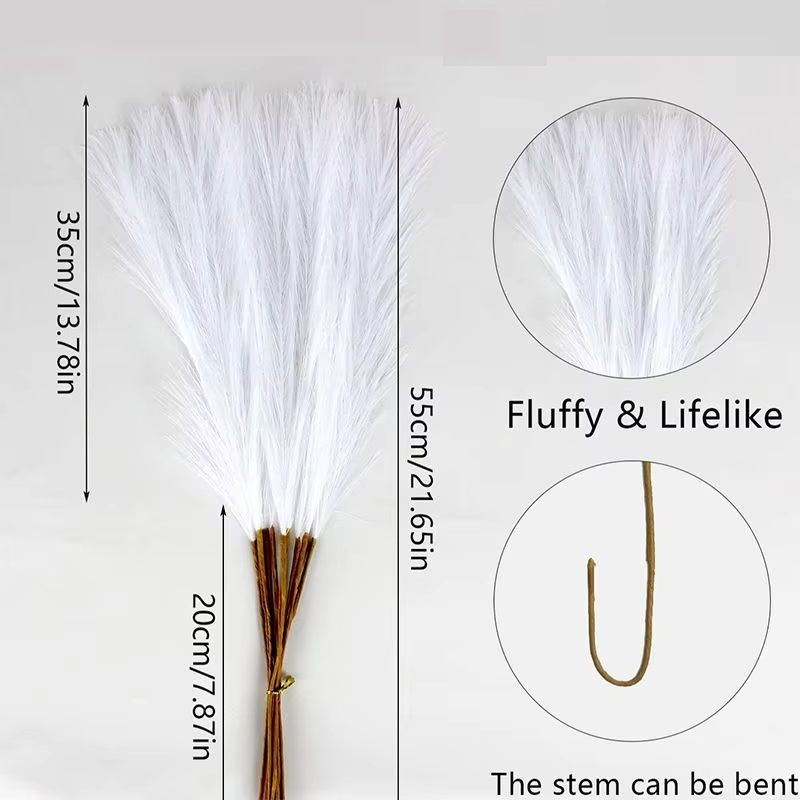 Artificial Pampas Grass Decor Bohemian Reed For Flower Wedding Floral Table Arrangement For Home Ch 5