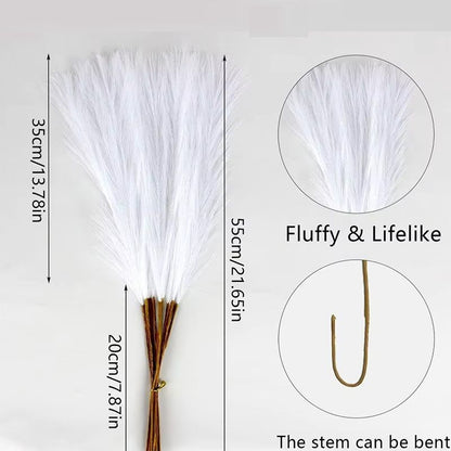 Artificial Pampas Grass Decor Bohemian Reed For Flower Wedding Floral Table Arrangement For Home Ch 5