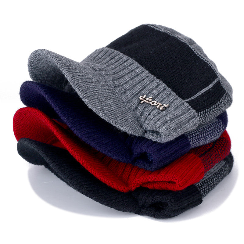 Thick Knitted Winter Hat For Men And Women Fur Lined Beanie With Brim Hats For Men Women Knitted Ha 1