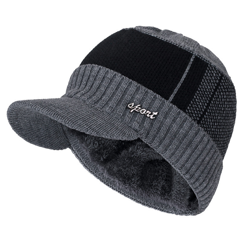 Thick Knitted Winter Hat For Men And Women Fur Lined Beanie With Brim Hats For Men Women Knitted Ha 2