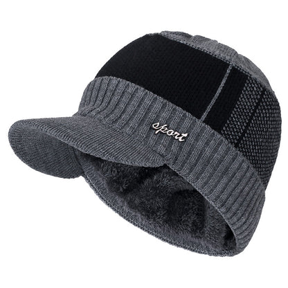 Thick Knitted Winter Hat For Men And Women Fur Lined Beanie With Brim Hats For Men Women Knitted Ha 2