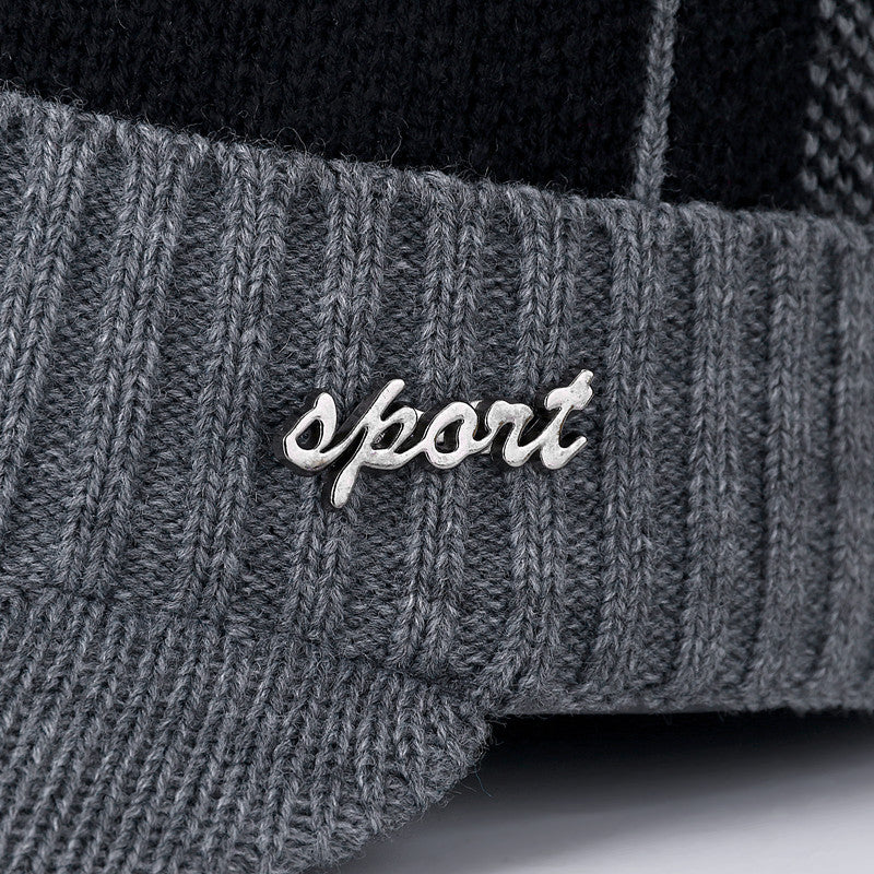 Thick Knitted Winter Hat For Men And Women Fur Lined Beanie With Brim Hats For Men Women Knitted Ha 4