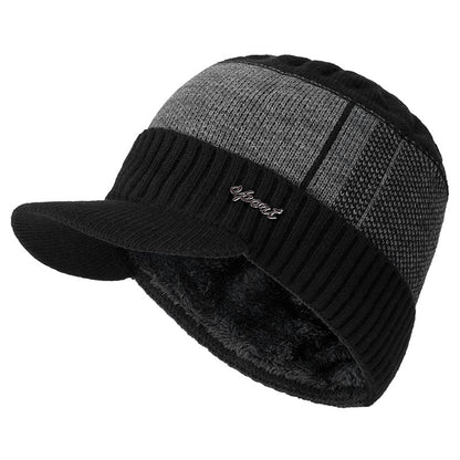 Thick Knitted Winter Hat For Men And Women Fur Lined Beanie With Brim Hats For Men Women Knitted Ha 6