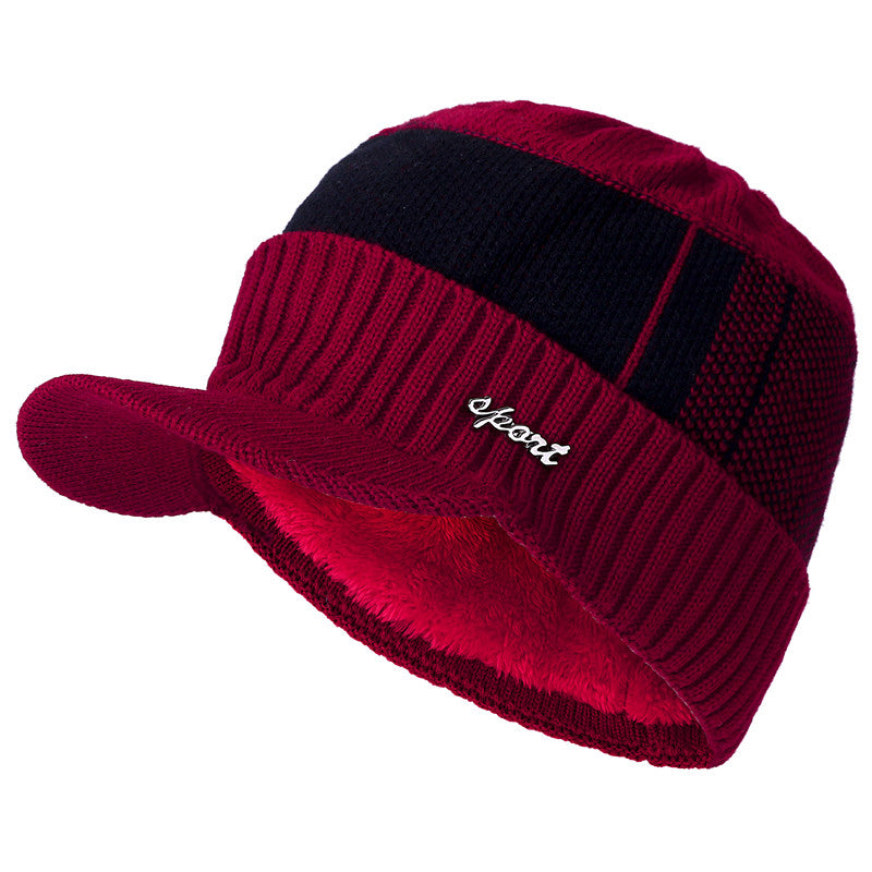 Thick Knitted Winter Hat For Men And Women Fur Lined Beanie With Brim Hats For Men Women Knitted Ha 9