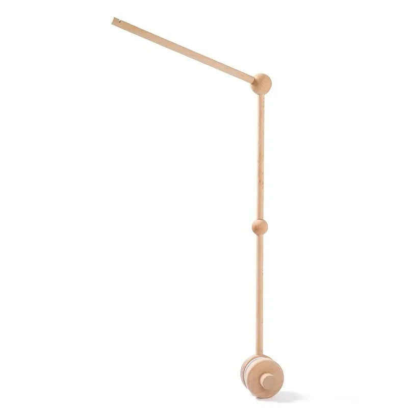 Newborn Crochet Bed Bell Hanging Toy, Imitation Wood Grain Plastic Bed Bell Bracket