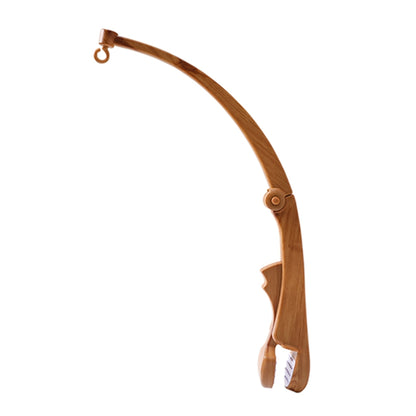 Newborn Crochet Bed Bell Hanging Toy, Imitation Wood Grain Plastic Bed Bell Bracket