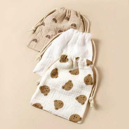 Hanging Storage Pouch for Outdoor Stroller, Mommy Bag, Drawstring Baby Gift Bag, Dustproof Room Storage