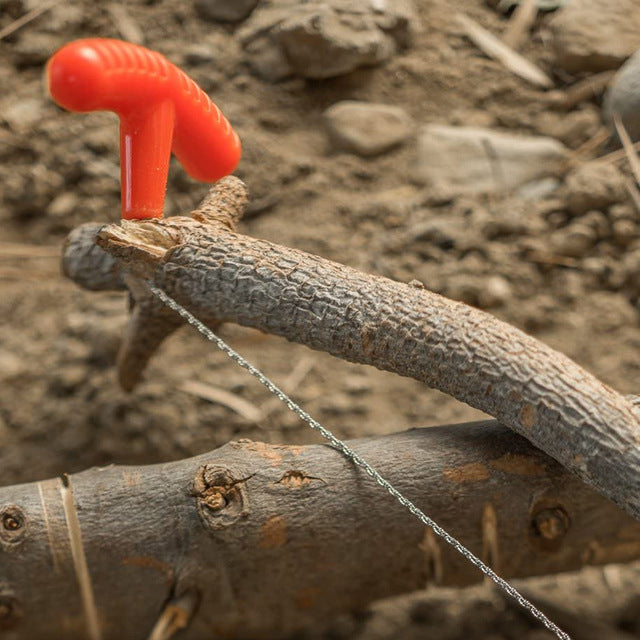 Portable Stainless Steel Wire Saw Outdoor Camping Hiking Pocket Cutting Chain Survival Tool 2