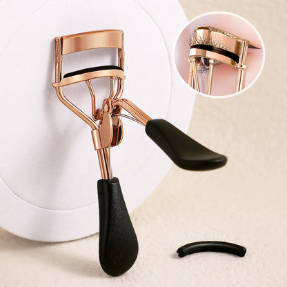 Eyelash Curler with Silicone Pads, Stainless Steel Portable Curling Tool for Extensions and More