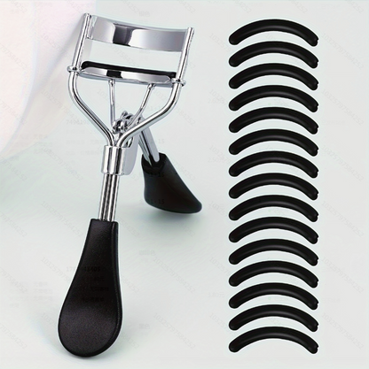 Eyelash Curler with Silicone Pads, Stainless Steel Portable Curling Tool for Extensions and More