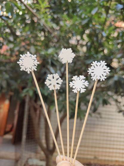 Christmas Fruit Sticks, Disposable Bamboo Sticks for Xmas Ornaments