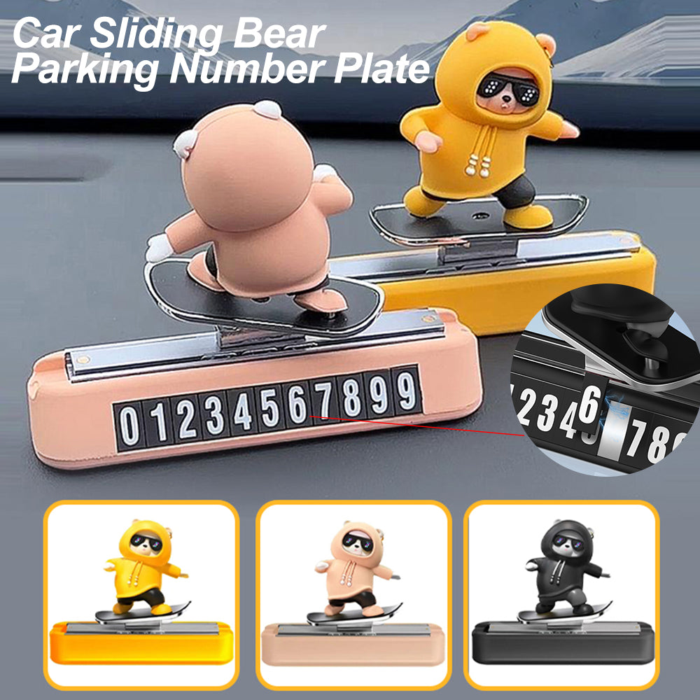 Creative Car Cartoon Interior Accessories New Dashboard Car Decorations Skateboard Bear Magnetic Pa 1