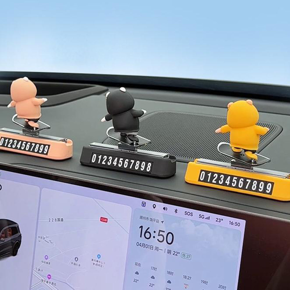 Creative Car Cartoon Interior Accessories New Dashboard Car Decorations Skateboard Bear Magnetic Pa 4