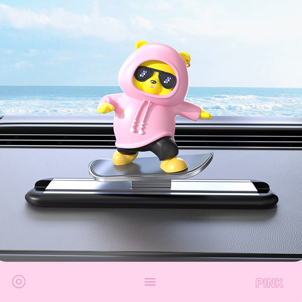 Creative Car Cartoon Interior Accessories New Dashboard Car Decorations Skateboard Bear Magnetic Pa 8