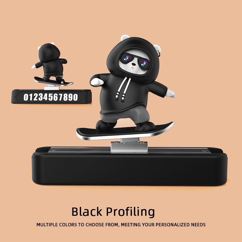 Creative Car Cartoon Interior Accessories New Dashboard Car Decorations Skateboard Bear Magnetic Pa 9