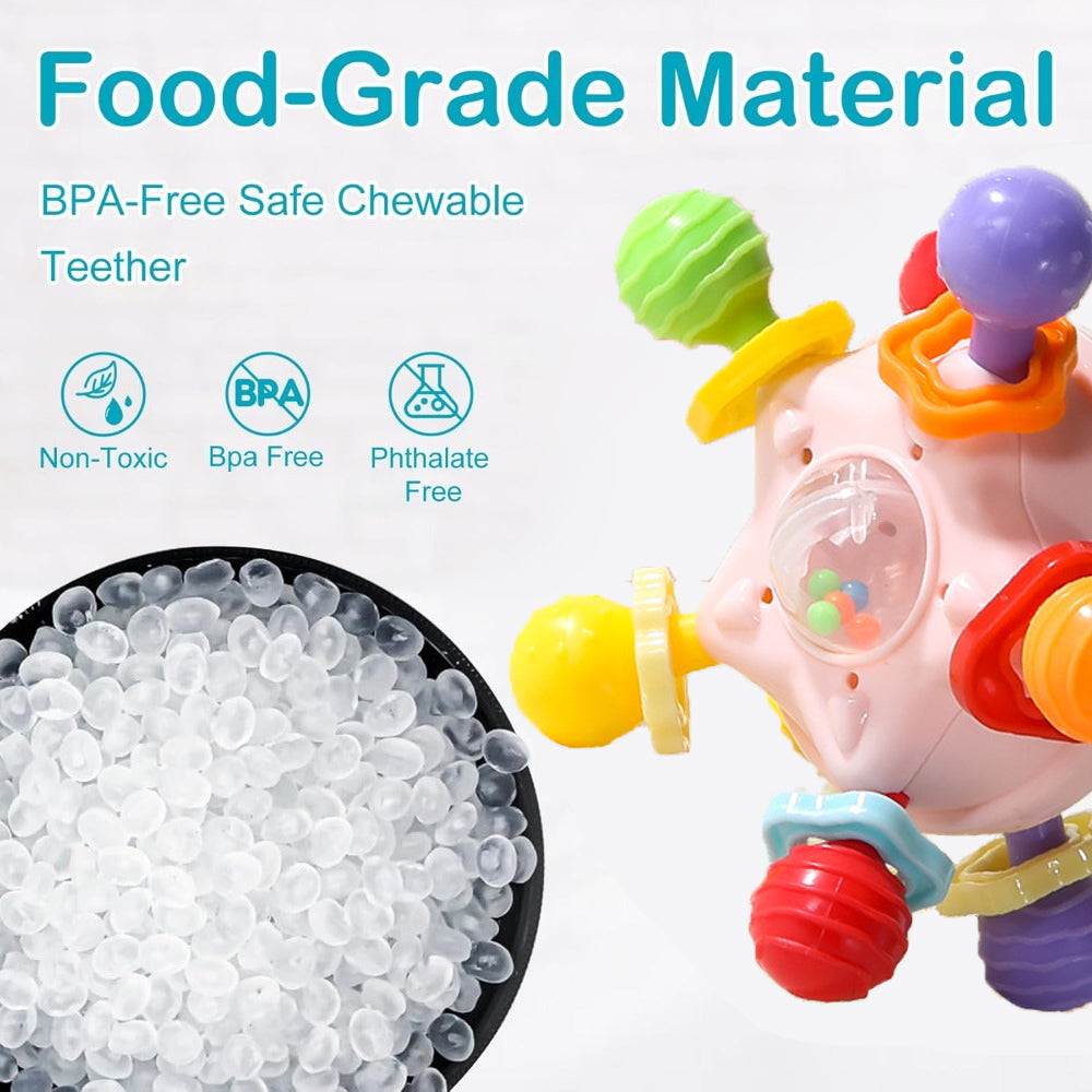 Developmental Learning Teether Toys Montessori Baby Sensory Teething Toys Chewable Rattles Boys  Gi 2