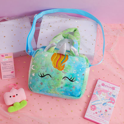 Fashion Sweet Unicorn Handbags for Girls, Cute Kid Crossbody Shoulder Bag, Little Girl Small Purse for Birthday Party