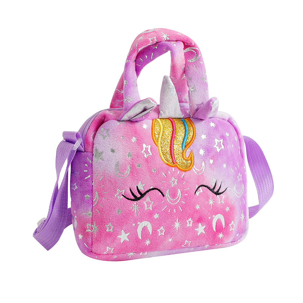 Fashion Sweet Unicorn Handbags for Girls, Cute Kid Crossbody Shoulder Bag, Little Girl Small Purse for Birthday Party