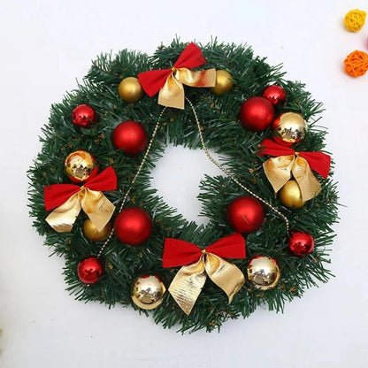 Merry Christmas Garland Decoration, Artificial Greenery Wreath for Holiday Decor