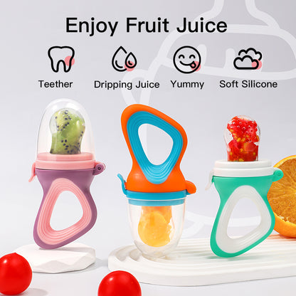 Food Grade Silicone Infant Baby Feeder Medium Mesh Bag For Fruit  Vegetable Feeding 1