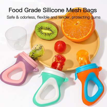 Food Grade Silicone Infant Baby Feeder Medium Mesh Bag For Fruit  Vegetable Feeding 2