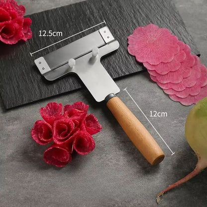 Decorative Fruit And Vegetable Slicer Broach Knife  Radish Flower  Heart Garnish Tool 7