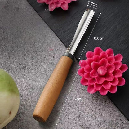 Decorative Fruit And Vegetable Slicer Broach Knife  Radish Flower  Heart Garnish Tool 8