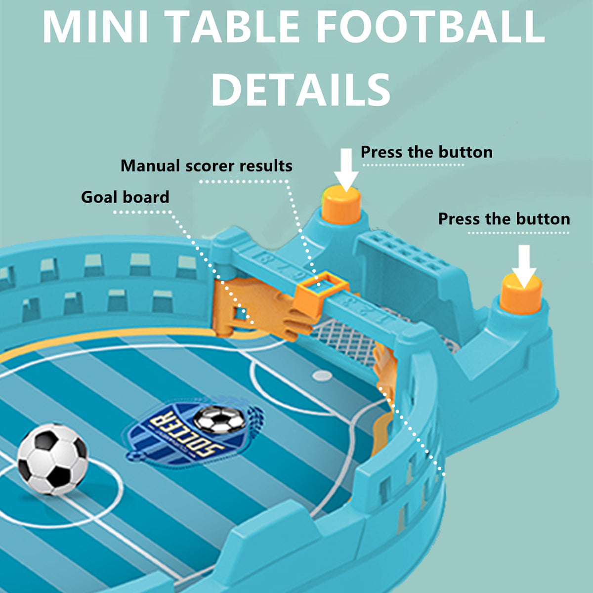 Football Table Mini Tabletop Interactive Game, Soccer Tabletops Competition Sports Games
