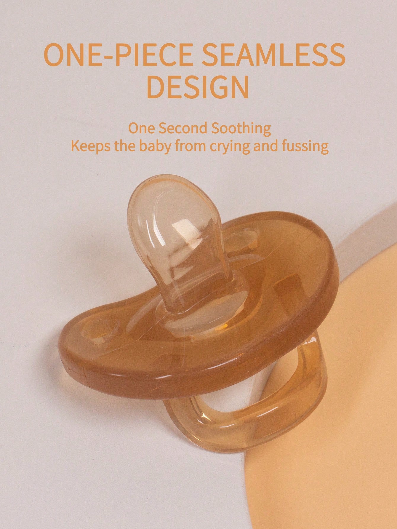 Breathable Silicone Baby Pacifier Flat Soft Design For Newborn Soothing Nighttime Sleep Solution 1