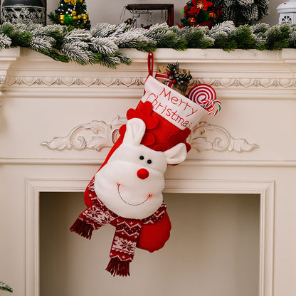 Christmas Stocking Santa Claus Reindeer Snowman Xmas Stocking Gift Bag Xmas Tree DIY Decoration Plu 5