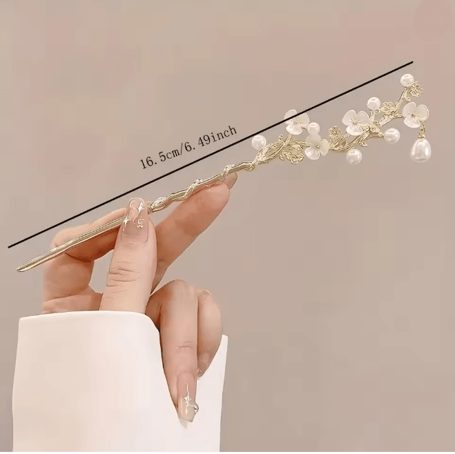 Vintage Floral Tassel Hair Stick 2