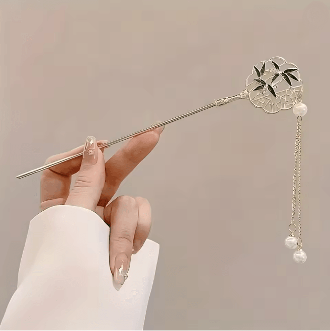Vintage Floral Tassel Hair Stick 8