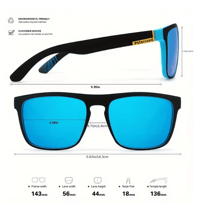 Vintage Square Polarized Sunglasses UV400 2