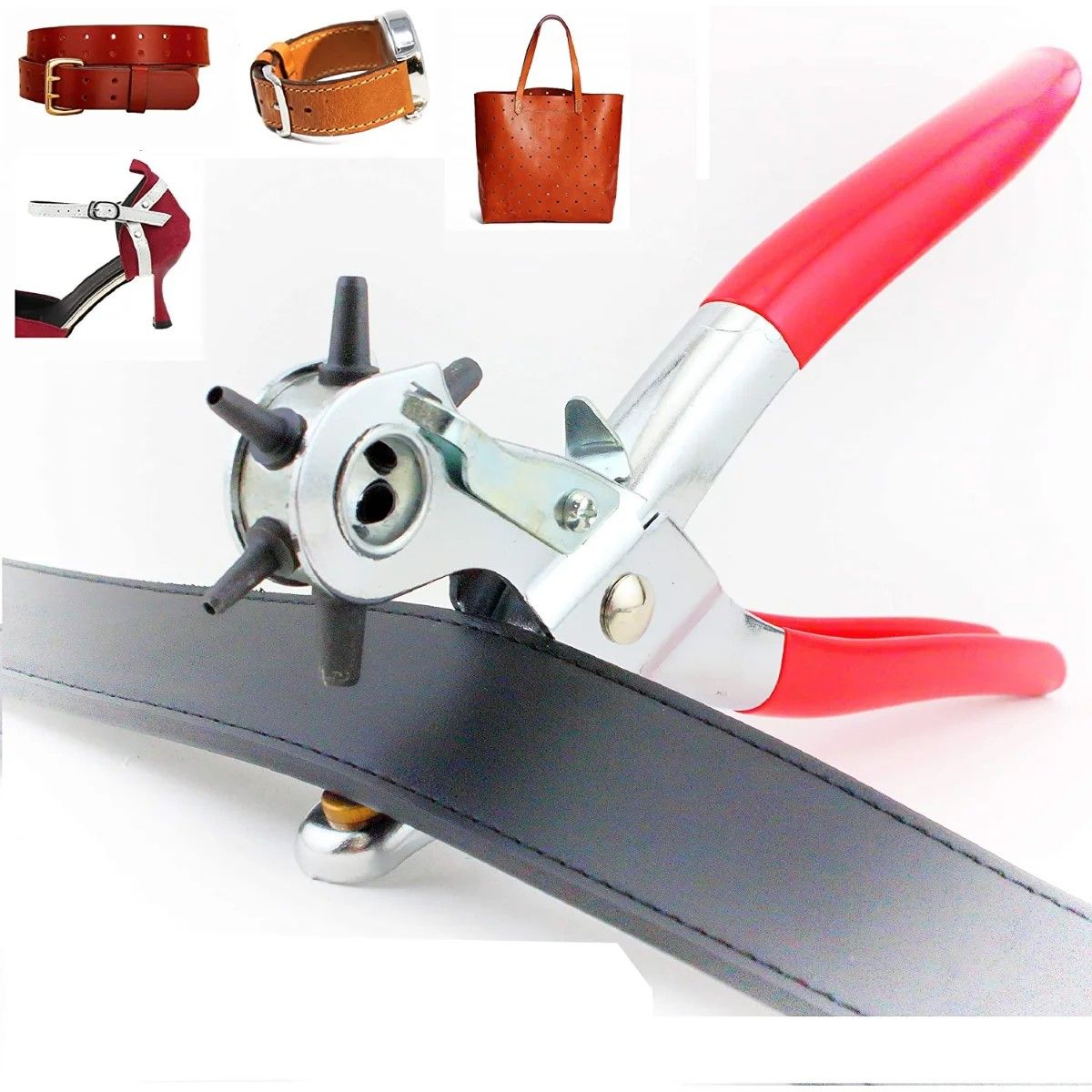 Heavy Duty Leather Hole Punch – 6 Size Manual Leather Hole Puncher