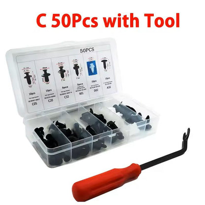 ClipMaster Auto Body Fastener  Retainer Kit  Universal Car Push Pin Rivet Set 4