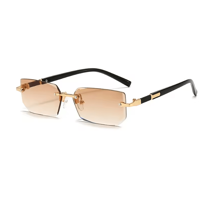 Rimless Rectangle Unisex Sunglasses 9