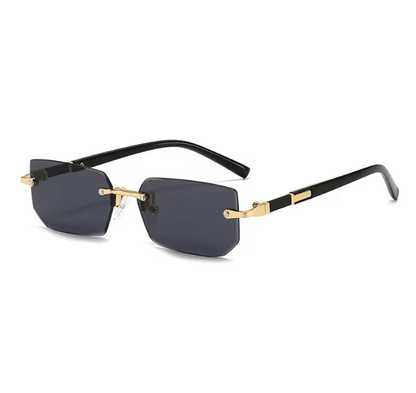 Rimless Rectangle Unisex Sunglasses 10