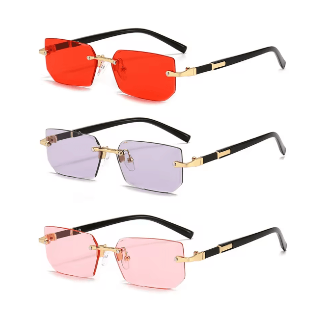 Rimless Rectangle Unisex Sunglasses 17